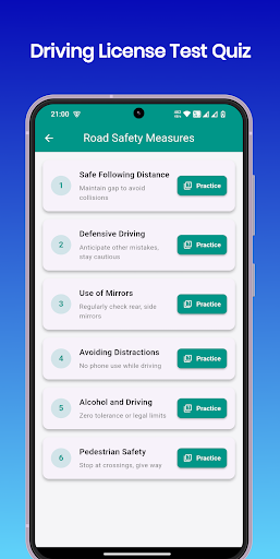 Driving License Test Quiz ekran görüntüsü