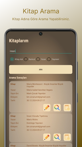 Kütüphanem ekran görüntüsü
