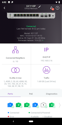 NETGEAR Insight ekran görüntüsü