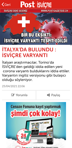 Post Gazetesi ekran görüntüsü