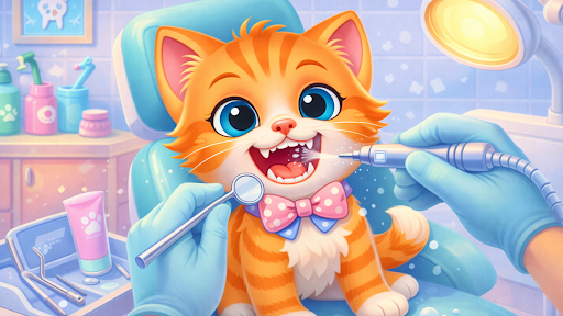 Meow Kedi Bakım Oyunu ekran görüntüsü