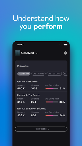 Deezer for Creators ekran görüntüsü