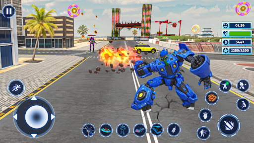 Bus Simulator Police Robot Car ekran görüntüsü