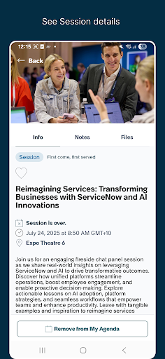 ServiceNow Events ekran görüntüsü