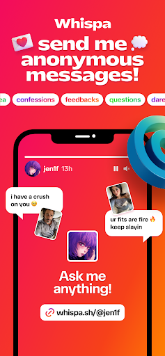 Whispa: anonymous q&a messages ekran görüntüsü