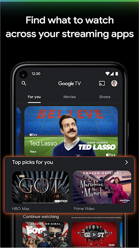 Google TV ekran görüntüsü
