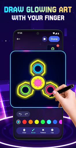 Finger Spinner: Glow Art Magic ekran görüntüsü