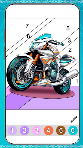 Motorcycles Paint by Number ekran görüntüsü