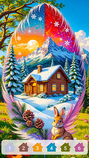 Cabin & House Paint by Numbers ekran görüntüsü