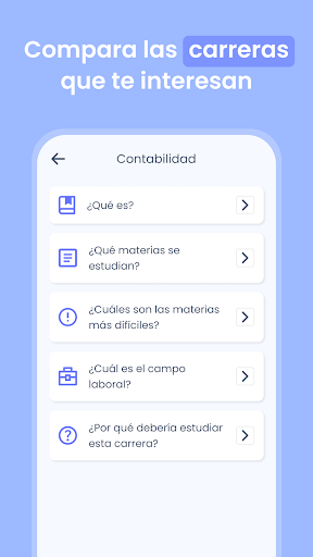 Test vocacional y profesional ekran görüntüsü