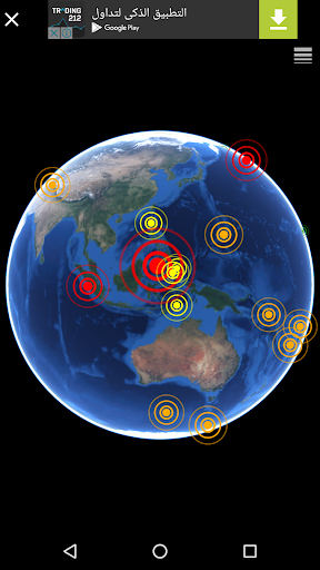3D Earthquakes Map & Volcanoes ekran görüntüsü