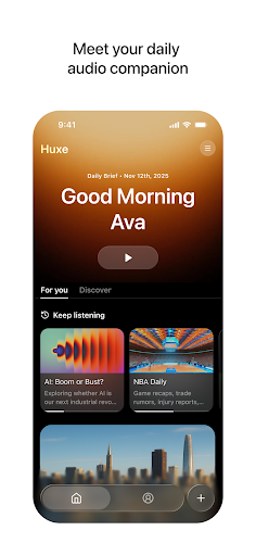 Huxe: AI Radio & Podcasts ekran görüntüsü