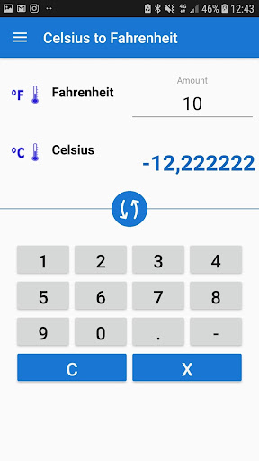 Celsius to Fahrenheit Convert ekran görüntüsü