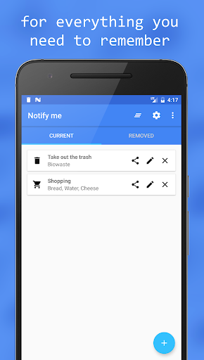 Notify me - Notification bar ekran görüntüsü