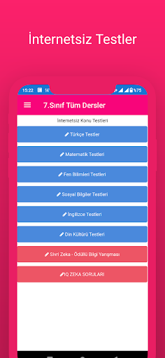 7.Sınıf Tüm Ders İnternetsiz ekran görüntüsü