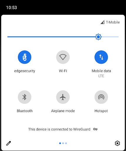 WireGuard ekran görüntüsü