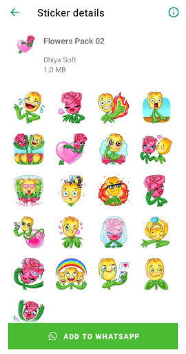 Flowers Stickers for WA ekran görüntüsü