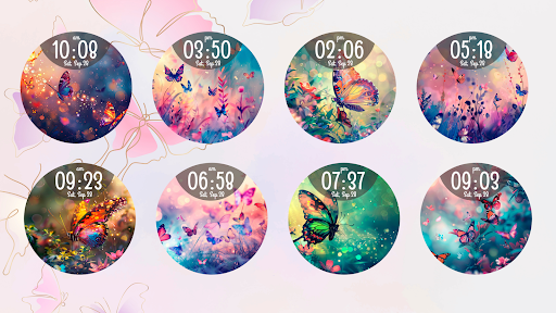 Digital Butterfly Watch face ekran görüntüsü