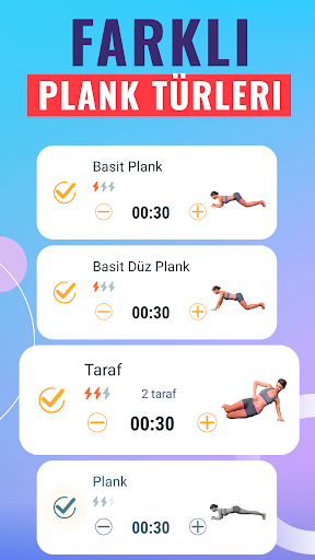 Evde Plank Egzersizi - 30 gün ekran görüntüsü