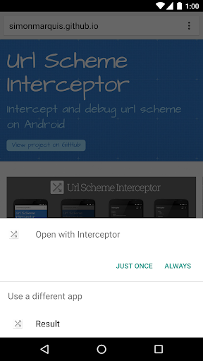 Url Scheme Interceptor ekran görüntüsü