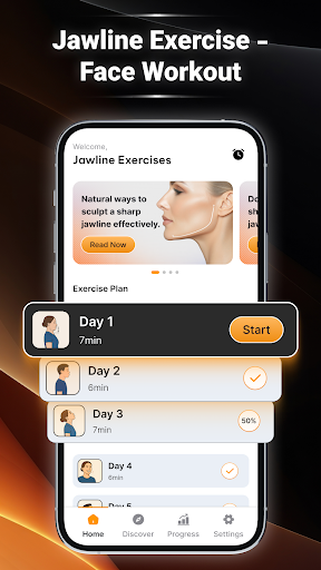 Jawline Exercises Home Workout ekran görüntüsü