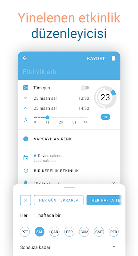 Sectograph - Gün planlayıcısı ekran görüntüsü