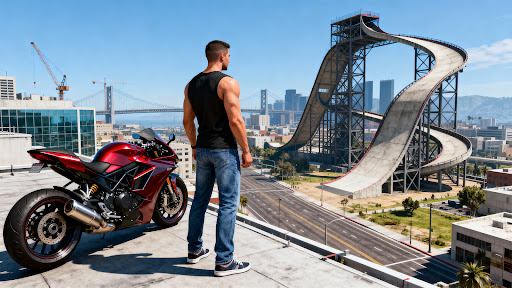 Motor Bike Stunt 3D Bike Game ekran görüntüsü
