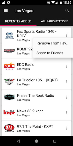 Las Vegas Radio Stations ekran görüntüsü