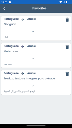 Portuguese Arabic Translator ekran görüntüsü