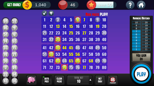 A Keno Game ekran görüntüsü