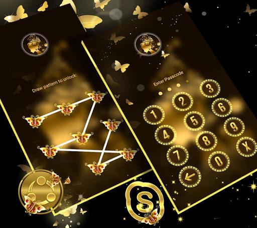 Gold Butterfly Girl Theme ekran görüntüsü
