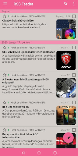 RSS Feeder ekran görüntüsü