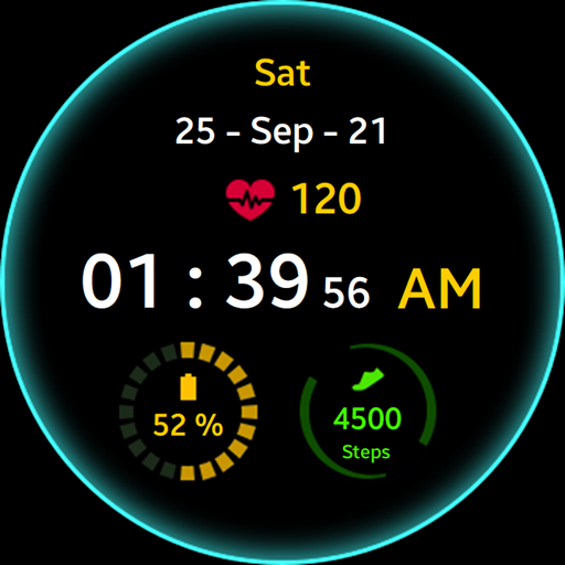 Green Glow Watch Face ekran görüntüsü