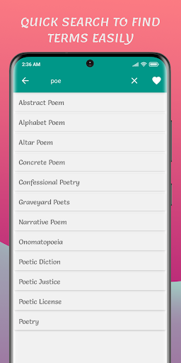 Literary Terms Dictionary ekran görüntüsü