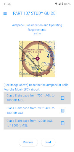FAA Part 107 Study Quiz ekran görüntüsü