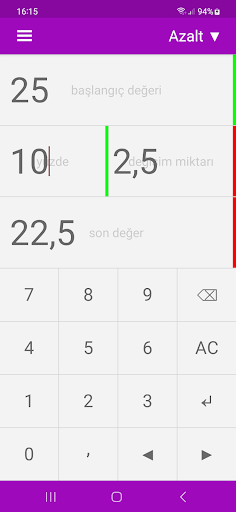 Yüzde Hesap Makinesi Pro ekran görüntüsü
