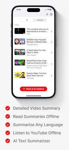 Summ - Summary for Youtube ekran görüntüsü