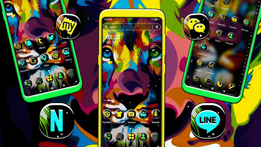 Colorful Lion Launcher Theme ekran görüntüsü