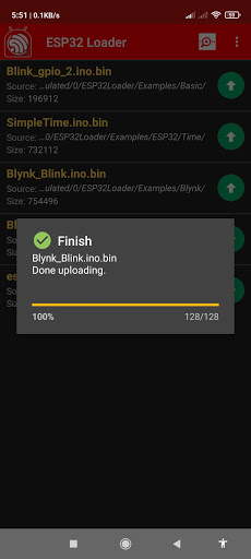 ESP32 Loader (Blynk Uploader) ekran görüntüsü