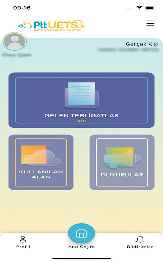 UETS PTT ekran görüntüsü