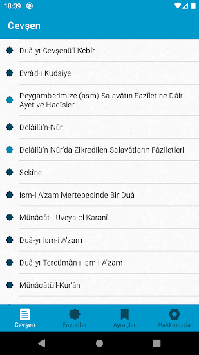 Cevşen ekran görüntüsü