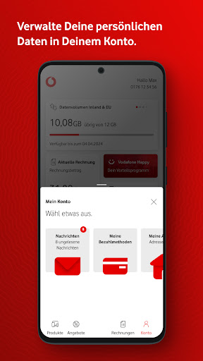 MeinVodafone ekran görüntüsü