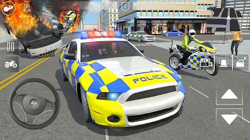 Police Car Driving Motorbike ekran görüntüsü