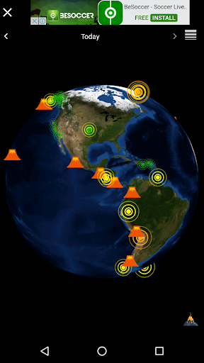 3D Earthquakes Map & Volcanoes ekran görüntüsü