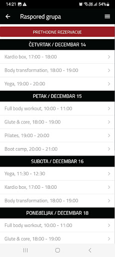 LUP Fitness ekran görüntüsü