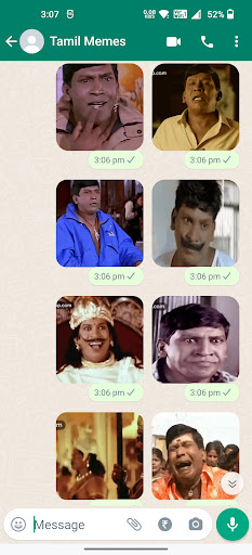 Vadivelu Animated Stickers ekran görüntüsü