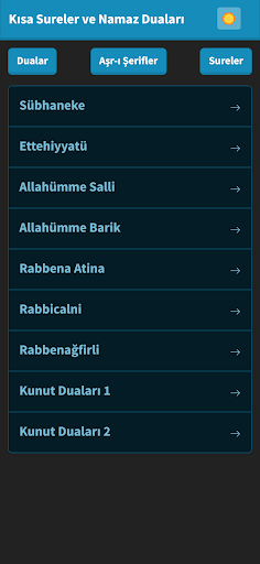 Kısa Sureler ve Namaz Duaları ekran görüntüsü