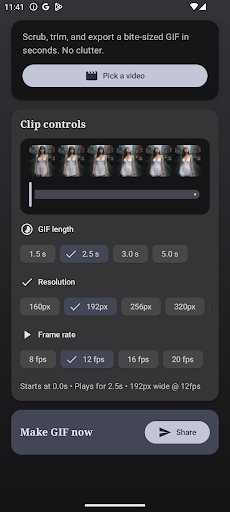 Vid2Gif - Convert vids to GIF ekran görüntüsü