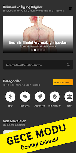 Bilimsel Bilgiler ekran görüntüsü
