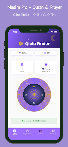 Qibla Compass: Prayer Quran ekran görüntüsü